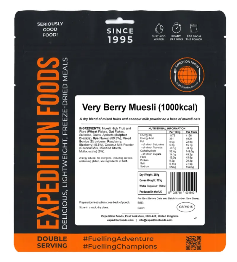 Expedition Foods Very Berry Muesli - 1000kcal